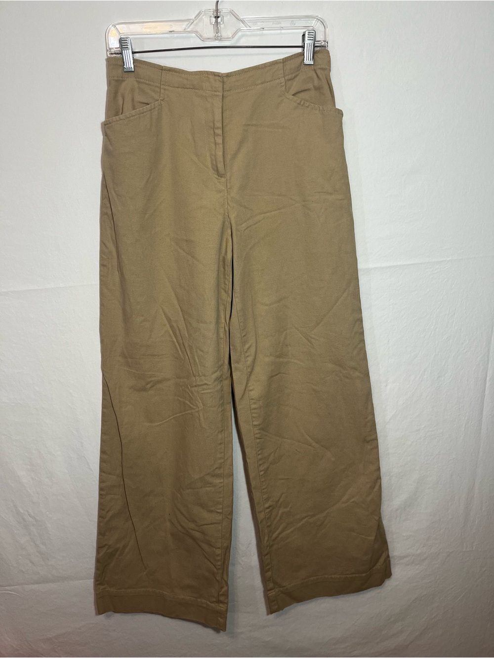 J Jill Wide-Leg Khaki Pants womens size 6 stretch
